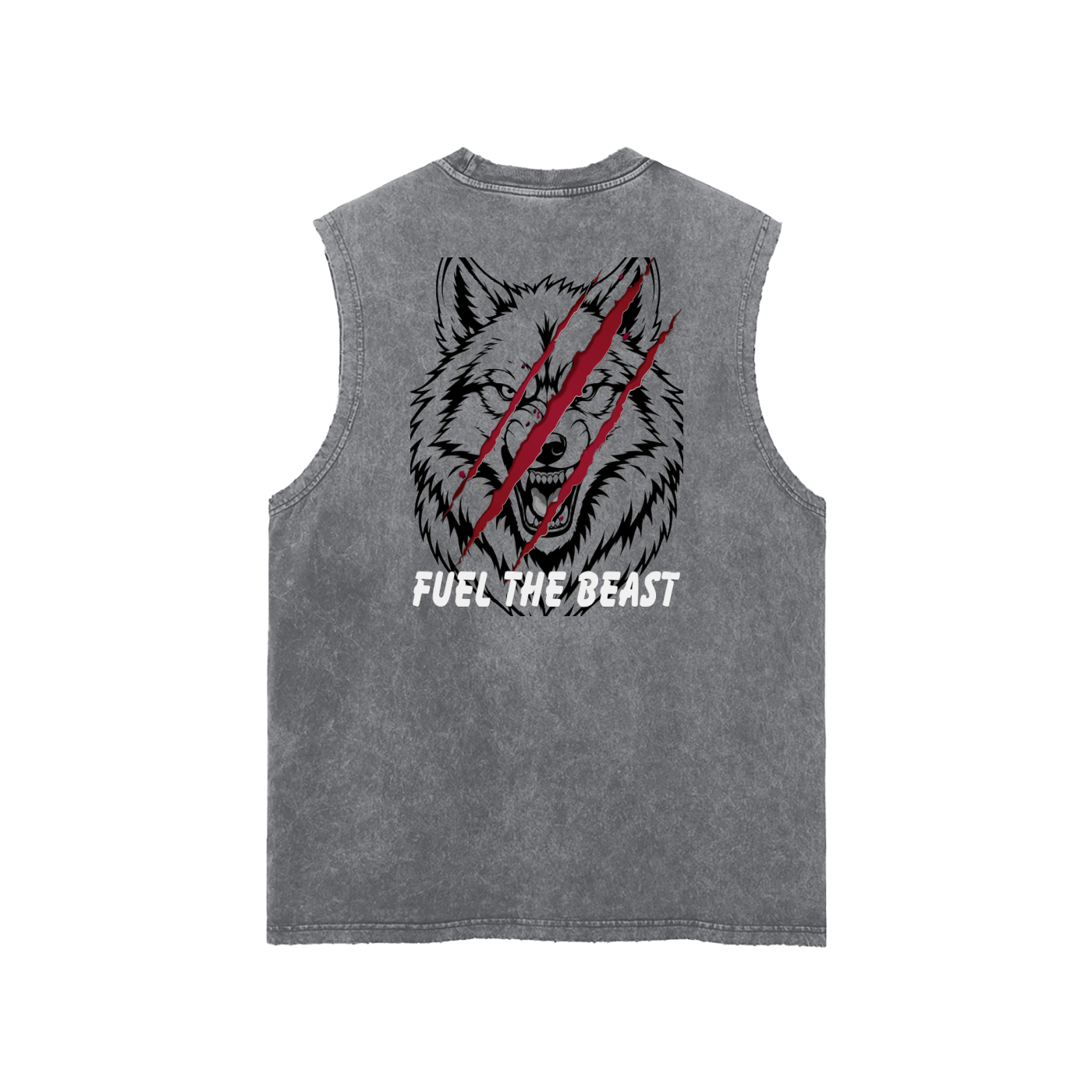 Snow Washed Frayed Hem Tank Top