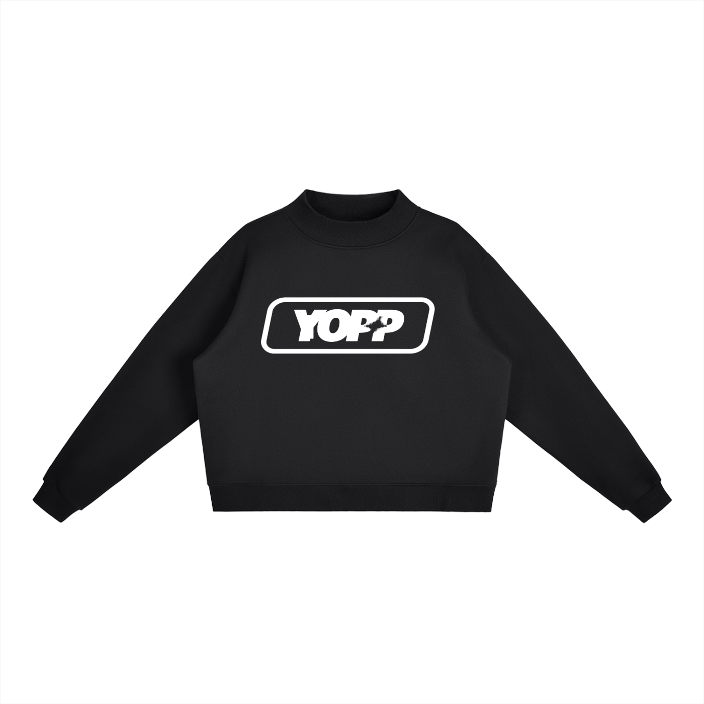 Essential Fleece Mock-Neck Crew Sweatshirt